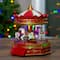 LED Lighted Animated and Musical Carousel Christmas Village Display - 9.25"